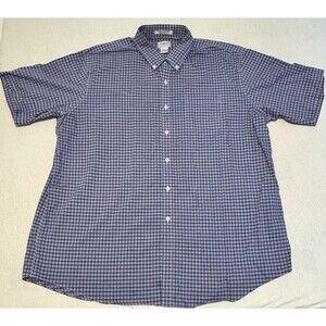 LL Bean Checkered Button Shirt Red & Blue Size 2XL Item ID#288201 Vintage Work